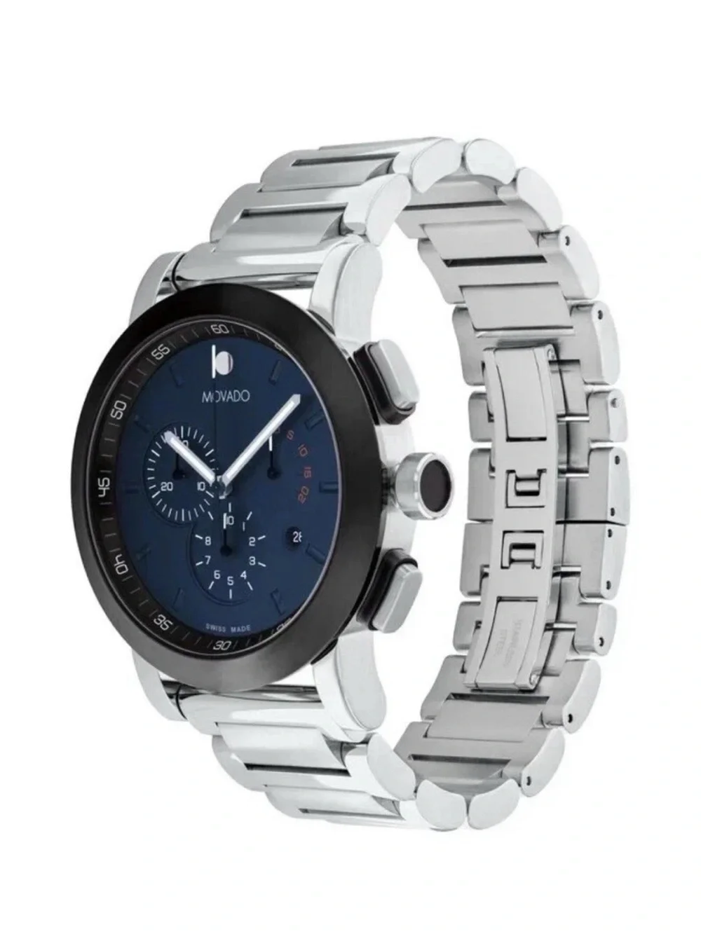 New Movado Signature Sport Men’s 44 mm Chronograph Watch 0607673